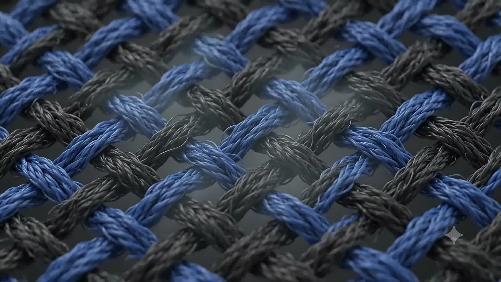 Microscopic view of the weave with open gaps between yarns allowing air to pass through.
